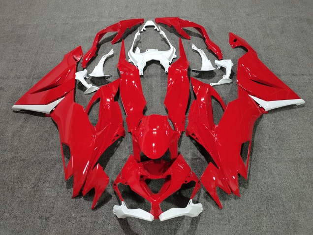 19-23 Rojo Con Blanco ZX6R Carenados Moto 19-23 Rojo Con Blanco ZX6R Carenados Moto