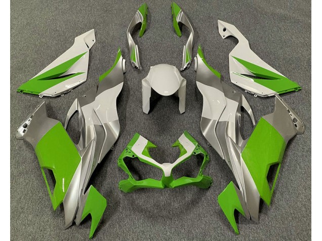 19-23 Verde Blanco & Plata ZX6R Carenados Moto 19-23 Verde Blanco & Plata ZX6R Carenados Moto