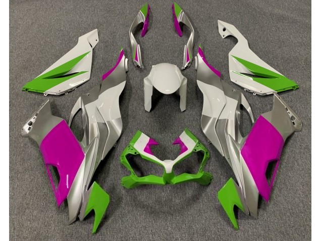 19-23 Verde Brillo Rosa & Plata ZX6R Carenados Moto 19-23 Verde Brillo Rosa & Plata ZX6R Carenados Moto