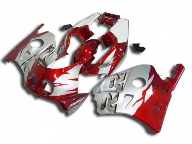 90-98 Plata Rojo & Blanco CBR250RR Carenados Moto 90-98 Plata Rojo & Blanco CBR250RR Carenados Moto