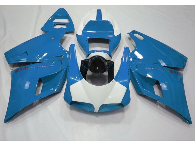 93-05 Azul Claro Brillante & Blanco Ducati 996 748 916 998 Carenados Moto 93-05 Azul Claro Brillante & Blanco Ducati 996 748 916 998 Carenados Moto