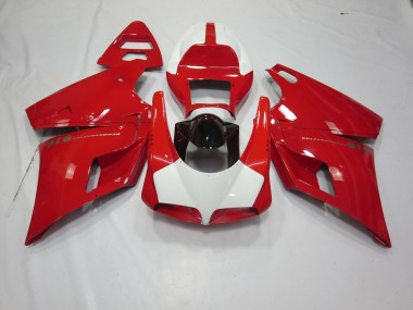 93-05 Rojo & Blanco Ducati 996 748 916 998 Carenados Moto