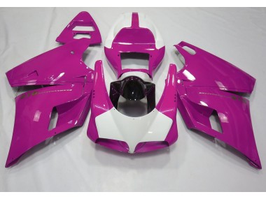 93-05 Rosa Brillante & Blanco Ducati 996 748 916 998 Carenados Moto