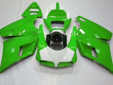 93-05 Verde Brillante & Blanco Ducati 996 748 916 998 Carenados Moto