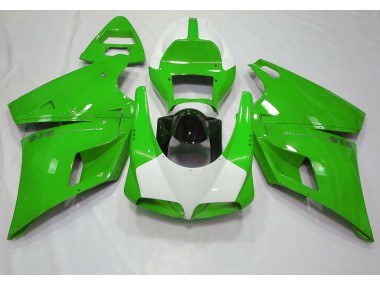 93-05 Verde Brillante & Blanco Ducati 996 748 916 998 Carenados Moto