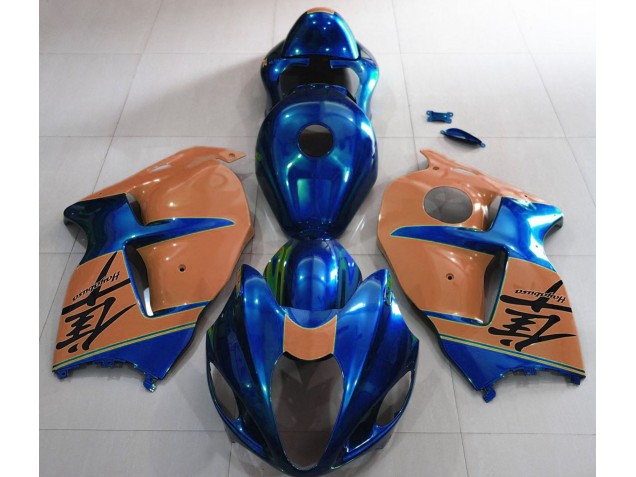 97-07 Azul Brillante & Marrón GSXR 1300 Carenados Moto