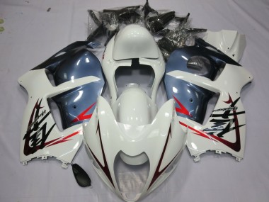 97-07 Blanco & Azul Polvoriento GSXR 1300 Carenados Moto