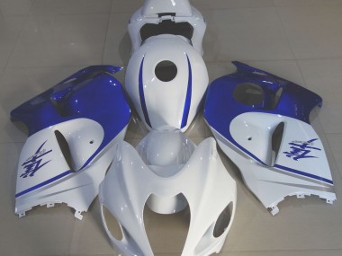 97-07 Blanco Brillante & Azul Intenso GSXR 1300 Carenados Moto