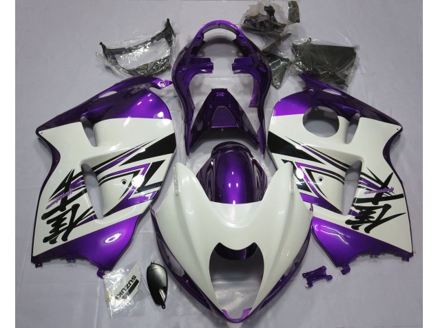 97-07 Blanco Brillante & Morado GSXR 1300 Carenados Moto 97-07 Blanco Brillante & Morado GSXR 1300 Carenados Moto