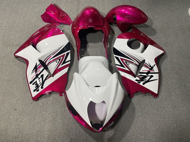 97-07 Blanco Brillante & Rosa GSXR 1300 Carenados Moto