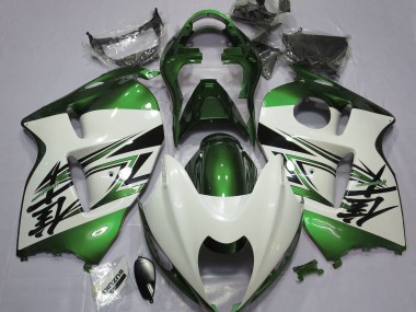 97-07 Blanco Brillante & Verde GSXR 1300 Carenados Moto