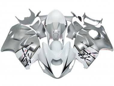 97-07 Estilo Plateado & Blanco Brillante OEM GSXR 1300 Carenados Moto