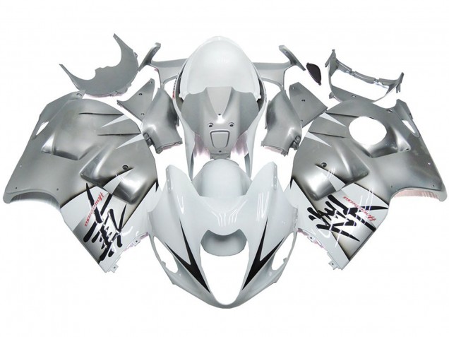 97-07 Estilo Plateado & Blanco Brillante OEM GSXR 1300 Carenados Moto 97-07 Estilo Plateado & Blanco Brillante OEM GSXR 1300 Carenados Moto