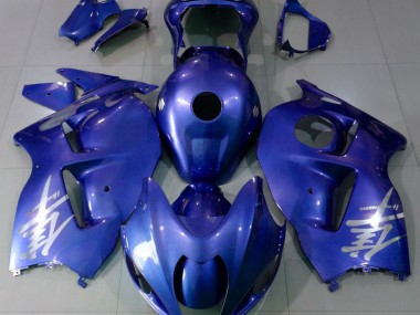 97-07 Logotipo Azul Brillante & Plateado GSXR 1300 Carenados Moto