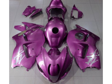 97-07 Logotipo Rosa Brillante & Plateado GSXR 1300 Carenados Moto