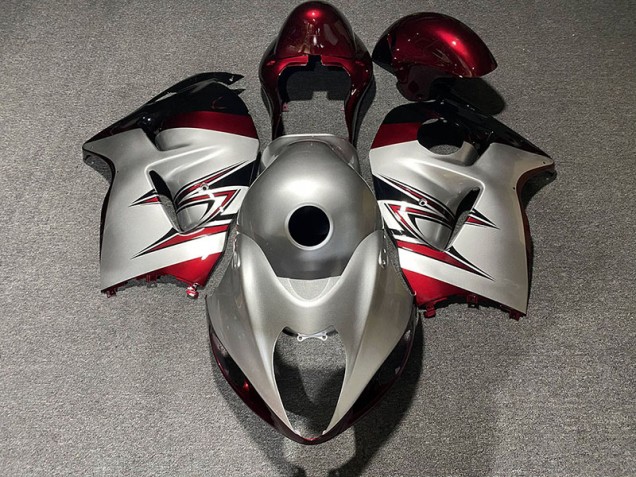 97-07 Plata Brillante & Rojo Caramelo GSXR 1300 Carenados Moto 97-07 Plata Brillante & Rojo Caramelo GSXR 1300 Carenados Moto