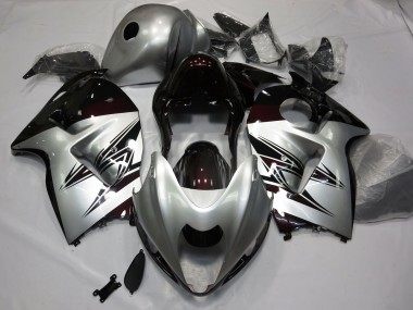97-07 Plata & Rojo Oscuro GSXR 1300 Carenados Moto