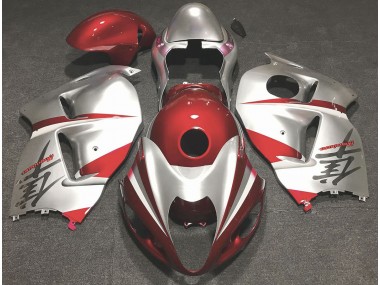 97-07 Rojo Brillante & Plata GSXR 1300 Carenados Moto