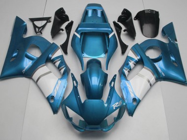 98-02 Azul Claro & Blanco R6 Carenados Moto