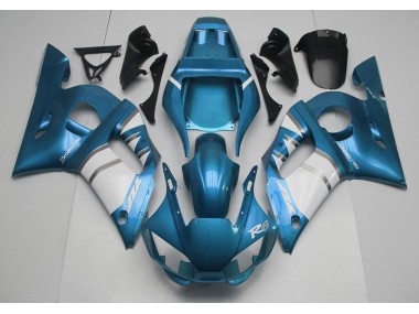 98-02 Azul Claro & Blanco R6 Carenados Moto