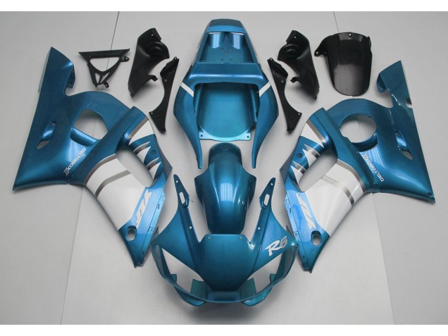 98-02 Azul Claro & Blanco R6 Carenados Moto 98-02 Azul Claro & Blanco R6 Carenados Moto