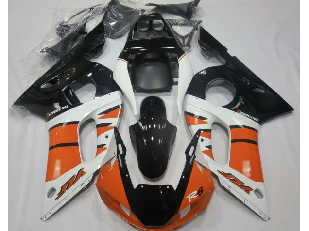 98-02 Naranja Brillante & Negro R6 Carenados Moto