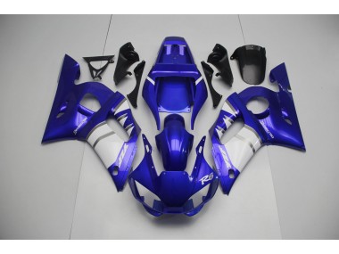98-02 Plata Blanco & Azul R6 Carenados Moto