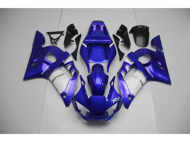 98-02 Plata Blanco & Azul R6 Carenados Moto