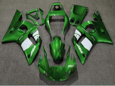 98-02 Verde Intenso & Blanco R6 Carenados Moto