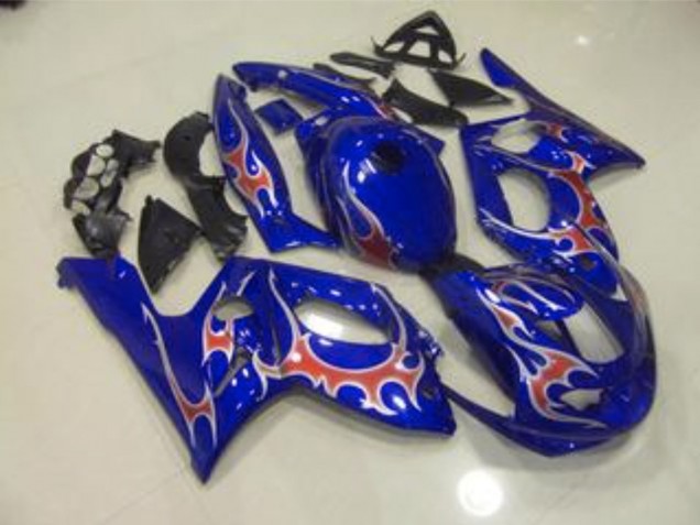 98-07 Azul Rojo & Plata Brillo YZF600 Carenados Moto 98-07 Azul Rojo & Plata Brillo YZF600 Carenados Moto