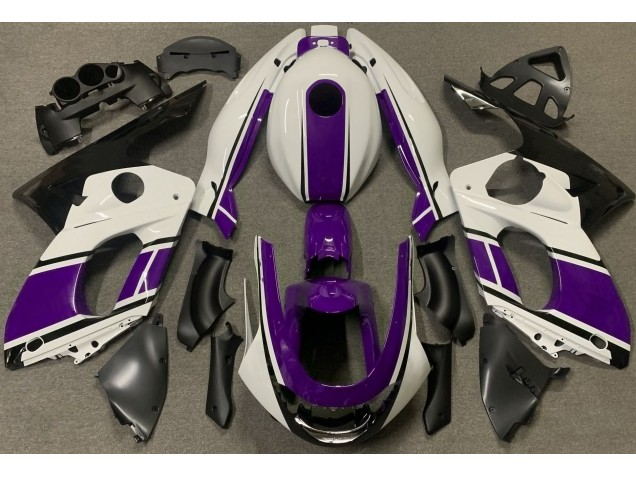 98-07 Blanco Brillante & Morado Oscuro YZF600 Carenados Moto 98-07 Blanco Brillante & Morado Oscuro YZF600 Carenados Moto