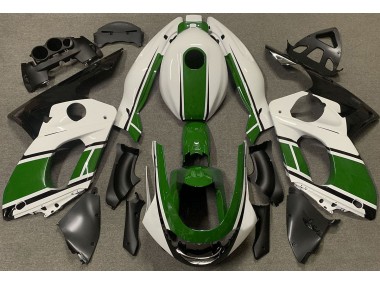 98-07 Blanco Brillante & Verde Oscuro YZF600 Carenados Moto