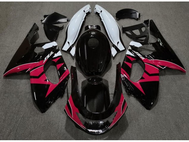 98-07 Negro Brillante Rojo & Blanco YZF600 Carenados Moto 98-07 Negro Brillante Rojo & Blanco YZF600 Carenados Moto