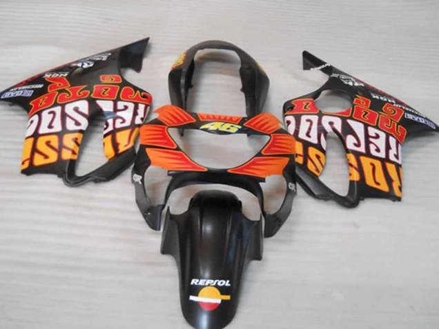 99-00 Naranja Mate Negro & Rojo CBR600 F4 Carenados Moto