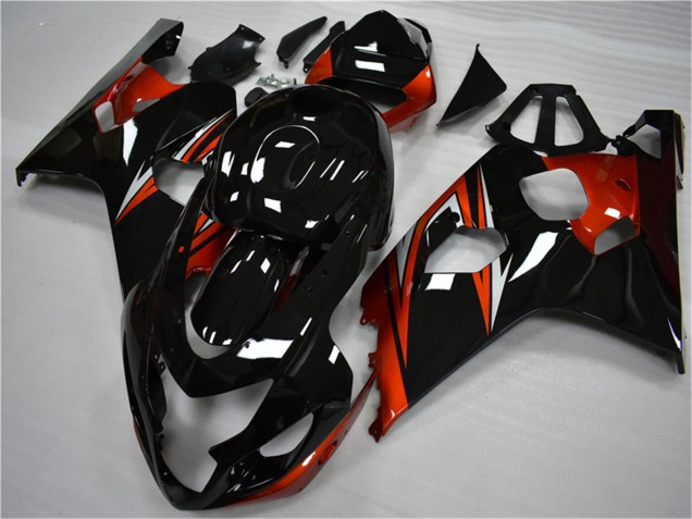 Venta Carenados Moto Suzuki GSXR 600/750 2004-2005 - Negro Brillante Rojo Raya
