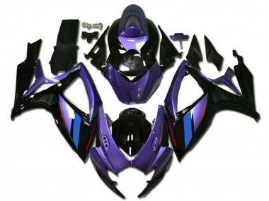 Venta Carenados Moto Suzuki GSXR 600/750 2006-2007 - Púrpura Azul Negro Brillante Raya
