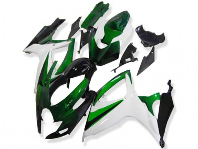 Venta Carenados Moto Suzuki GSXR 600/750 2006-2007 - Blanco Verde Negro Brillante