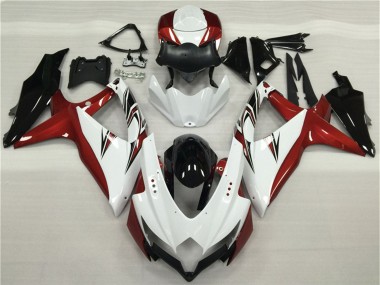 Venta Carenados Moto Suzuki GSXR 600/750 2008-2010 - Blanco Rojo Negro Brillante