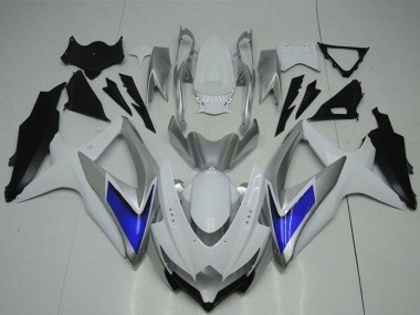 Venta Carenados Moto Suzuki GSXR 600/750 2008-2010 - Plata Blanco Azul Negro