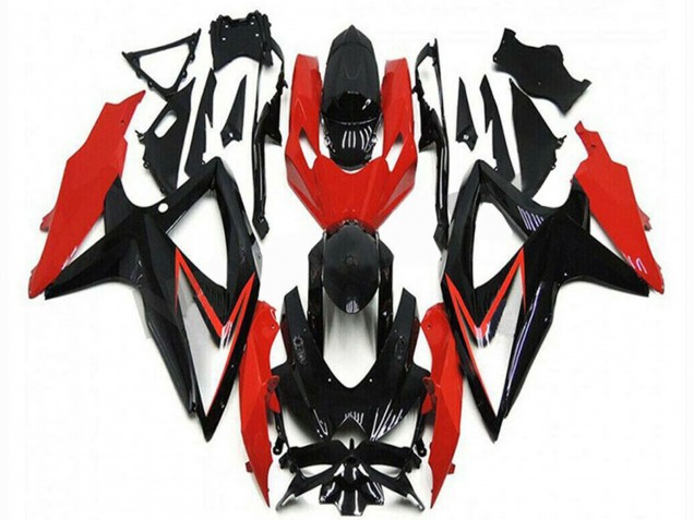Venta Carenados Moto Suzuki GSXR 600/750 2008-2010 - Rojo Negro Brillante Raya