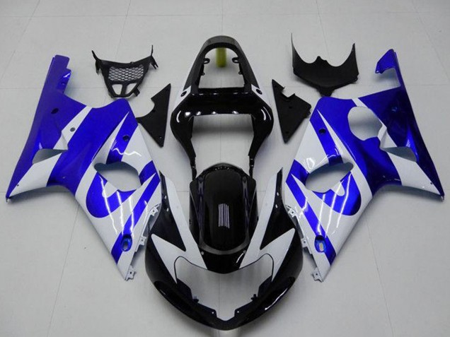 Venta Carenado Moto Suzuki GSXR 1000 2000-2002 - Blanco Azul Negro Brillante