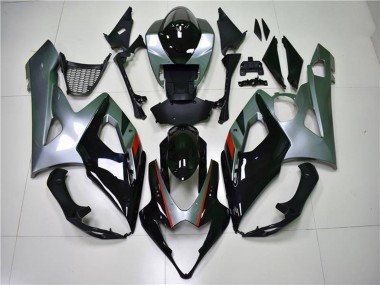 Venta Carenado Moto Suzuki GSXR 1000 2005-2006 - Negro Brillante Plata