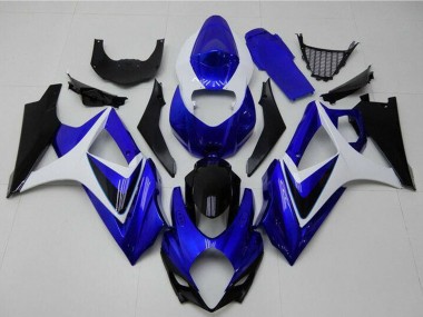 Venta Carenados Moto Suzuki GSXR 1000 2007-2008 - Blanco Azul Negro No Calcomanía