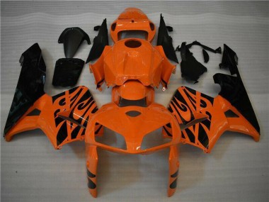 Venta Carenado Moto Honda CBR600RR 2005-2006 - Naranja Negro Llama