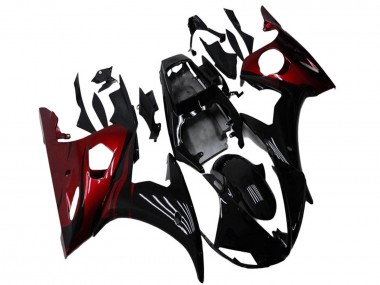 Venta Kits Carenado Moto Yamaha YZF R6 2003-2004 - Negro Brillante Rojo