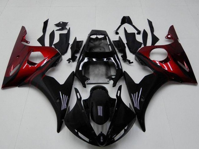 Venta Kits Carenado Moto Yamaha YZF R6 2003-2004 - Negro Brillante Rojo