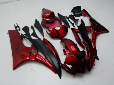 Venta Kits Carenado Moto Yamaha YZF R6 2006-2007 - Rojo Negro Mate