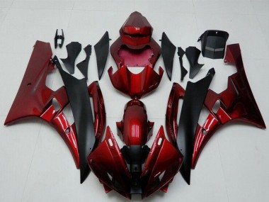 Venta Kits Carenado Moto Yamaha YZF R6 2006-2007 - Rojo Negro Mate