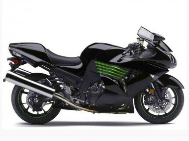 Venta Carenados Moto Kawasaki ZX14R ZZR1400 2006-2011 - Negro Brillante Verde