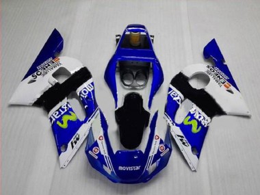 Venta Carenados Moto Yamaha YZF R6 1998-2002 - Blanco Azul Negro MoviStar ENEOS Yamalube